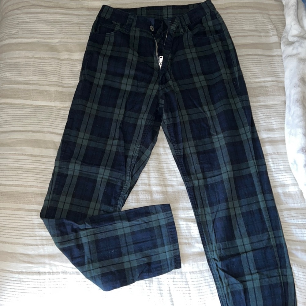 Cropped Plaid Pants